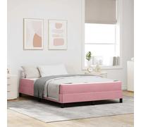 Vidaxl Lit Boxspring Avec Matelas Rose 140 X 200 Cm Velours