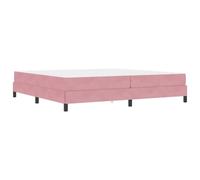 vidaXL Lit boxspring avec matelas Rose 200 x 200 cm Velours