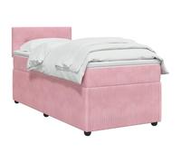 vidaXL Lit boxspring avec Matelas Rose 90 x 200 cm Velours