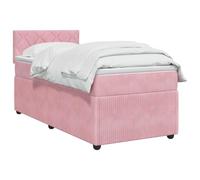 vidaXL Lit boxspring avec Matelas Rose 90 x 200 cm Velours