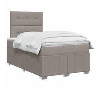 vidaXL Lit boxspring avec Matelas Taupe 120 x 190 cm Tissu