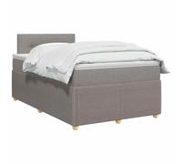 vidaXL Lit boxspring avec Matelas Taupe 120 x 190 cm Tissu