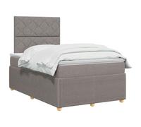 vidaXL Lit boxspring avec Matelas Taupe 120 x 190 cm Tissu