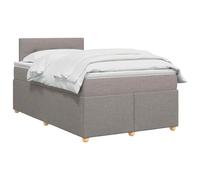 vidaXL Lit boxspring avec Matelas Taupe 120 x 190 cm Tissu