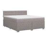 vidaXL Lit boxspring avec matelas Taupe 140 x 190 cm Tissu 3450471