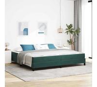 Vidaxl Lit Boxspring Avec Matelas Vert Foncé 200 X 200 Cm Velours