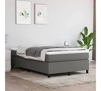 vidaXL Bedframe zonder matras 120x200 cm stof donkergrijs3120847 Gris G