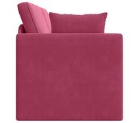 Vidaxl Lit-Canapé Au Sol 2-En-1 Rouge Vin 213x144x60 Cm Velours Rouge