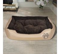vidaXL Lit chaud pour chien avec coussin rembourré L