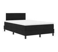 vidaXL Lit Coffre avec Matelas & lumière LED Noire 120x190 cm en Tissu