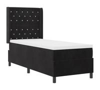 vidaXL Lit Coffre avec Matelas Noir 80x200 cm Velours
