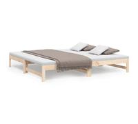 Vidaxl Lit Coulissant 2x(80x200) Cm Bois De Pin Massif Marron