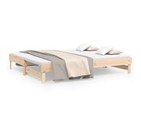 Slaapbank uitschuifbaar 2x(80x200) cm massief grenenhout823384