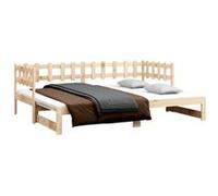 Lit coulissant 2x(80x200) cm Bois de pin massif