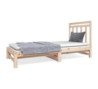 vidaXL Lit coulissant 2x(90x190) cm Bois de pin massif Marron