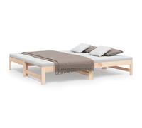 823414 vidaXL Lit coulissant 2x(90x190) cm Bois de pin massif