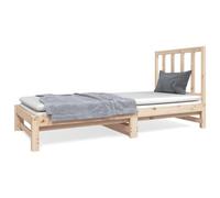 vidaXL Lit coulissant 2x(90x190) cm Bois de pin massif Marron