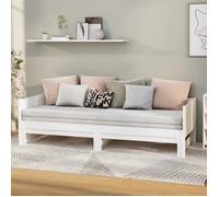 vidaXL Lit coulissant Blanc Bois de pin solide 2x(80x200) cm 820258