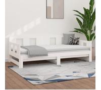 vidaXL Lit coulissant Blanc Bois de pin solide 2x(80x200) cm 820288