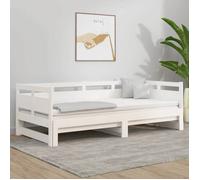 vidaXL Lit coulissant Blanc Bois de pin solide 2x(80x200) cm 820318