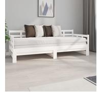 vidaXL Lit coulissant Blanc Bois de pin solide 2x(80x200) cm 820378