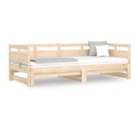 vidaXL Lit coulissant Bois de pin massif 2x(80x200) cm Marron