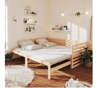 vidaXL Lit coulissant Bois de pin massif 2x(90x200) cm 806965