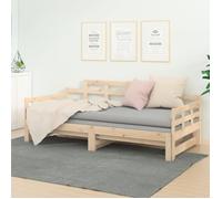 vidaXL Lit coulissant Bois de pin solide 2x(80x200) cm 820347