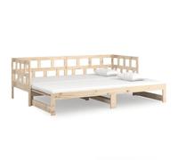Lit Coulissant Blanc Bois de Pin Solide 2x(80x200) cm Canapé-lit Salon vidaXL