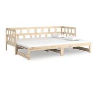 vidaXL Lit coulissant Bois de pin solide 2x(80x200) cm Marron G