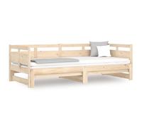 Vidaxl Lit Coulissant Bois De Pin Solide 2x(90x190) Cm Marron