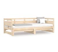 vidaXL Lit coulissant Bois de pin solide 2x(90x190) cm Marron