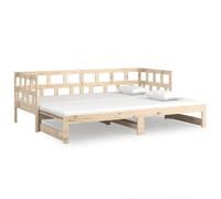 Vidaxl Lit Coulissant Bois De Pin Solide 2x(90x200) Cm Marron