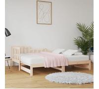 Vidaxl Lit Coulissant 2x(90x200) Cm Bois De Pin Massif Marron