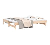vidaXL Lit Coulissant Lit de Jour Lit d'Invité Sommier à Lattes Meuble de Chambre à Coucher Salon Intérieur 2X(90x200) cm Bois de Pin Massif