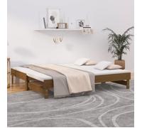 vidaXL Lit coulissant Marron miel 2x(75x190) cm Bois de pin massif 823397
