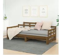 Vidaxl Lit Coulissant Marron Miel Bois De Pin Solide 2x(90x200) Cm Marron