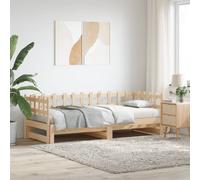 Vidaxl Lit Coulissant Sans Matelas 2x(80x200) Cm Bois Massif Marron