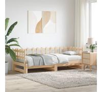 Vidaxl Lit Coulissant Sans Matelas 2x(90x190) Cm Bois Massif Marron