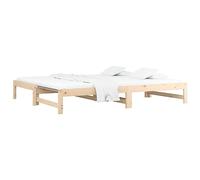 vidaXL Lit coulissant sans matelas 2x (90x200 cm) Bois de pin massif