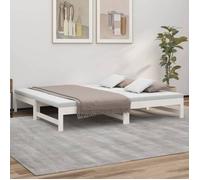 vidaXL Lit coulissant sans matelas blanc 2x(75x190) cm 823420