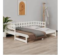 vidaXL Lit coulissant sans matelas blanc 2x(90x190) cm 820777
