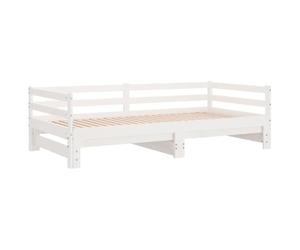 vidaXL Lit Coulissant sans Matelas Blanc 2X(90x200) cm