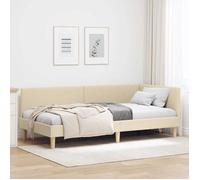 vidaXL Lit d'angle pour une chambre moderne, avec une tête de lit respirante et réglable. En bois aggloméré 42016187