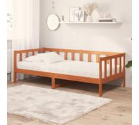 Bois de Pin Massif Lit avec Matelas 90x200 cm Gris Lit d'Invité Simple vidaXL