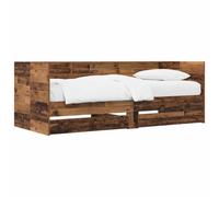 vidaXL Lit d'appoint avec tiroir Bois Ancien Bois d'ingénierie, Cadre de lit Jour Compact, Design Moderne, Gain de Place, Meuble Polyvalent, Solution de Sommeil stylée