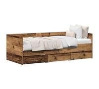 vidaXL Lit de jour Bois ancien – Bois d'ingénierie 90 x 190 cm Durable