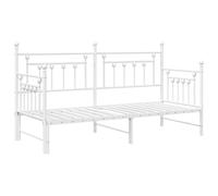 vidaXL Lit daybed avec tiroir Blanc 80x200 cm en Acier
