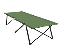 vidaXL Lit de Camping Pliant Vert 206 x 76 x 74 cm Oxford et Acier, Lit de Camping Pliable, Solide, rectangulaire, Minimaliste, Portable, pour la détente en extérieur, résistant aux intempéries