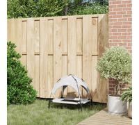 Vidaxl Lit De Chien Surélevé Avec Toit Amovible Gris Argent Acier Gris